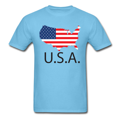 USA Unisex Classic T-Shirt - aquatic blue