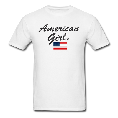 America Girl Unisex Classic T-Shirt - white