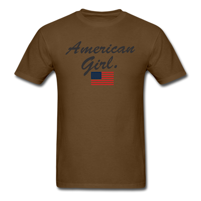 America Girl Unisex Classic T-Shirt - brown
