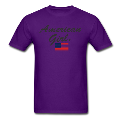 America Girl Unisex Classic T-Shirt - purple