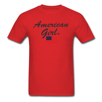 America Girl Unisex Classic T-Shirt - red