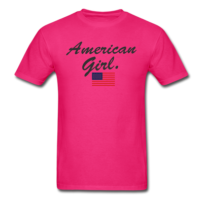America Girl Unisex Classic T-Shirt - fuchsia