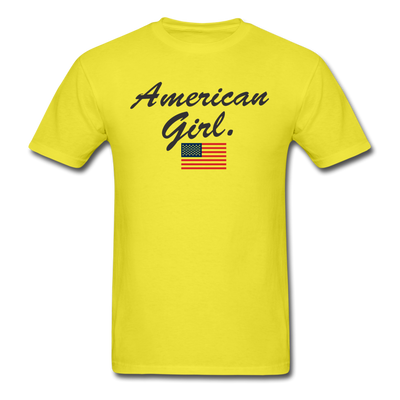 America Girl Unisex Classic T-Shirt - yellow