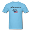 America Girl Unisex Classic T-Shirt - aquatic blue