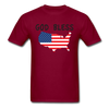 God Bless Unisex Classic T-Shirt - burgundy
