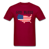 God Bless Unisex Classic T-Shirt - dark red