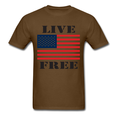 Live Free Unisex Classic T-Shirt - brown