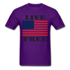 Live Free Unisex Classic T-Shirt - purple