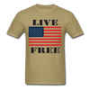 Live Free Unisex Classic T-Shirt - khaki