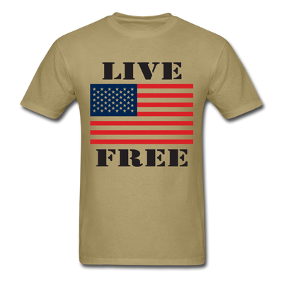 Live Free Unisex Classic T-Shirt - khaki