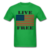 Live Free Unisex Classic T-Shirt - bright green