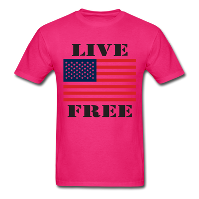 Live Free Unisex Classic T-Shirt - fuchsia