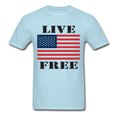 Live Free Unisex Classic T-Shirt - powder blue