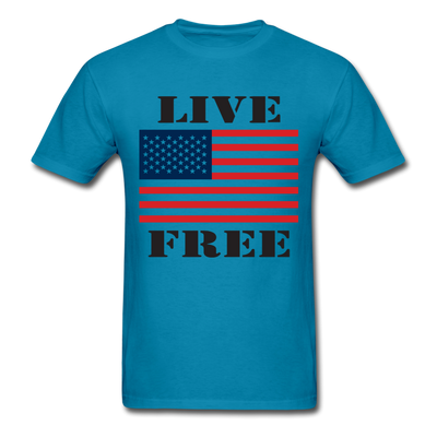 Live Free Unisex Classic T-Shirt - turquoise
