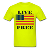 Live Free Unisex Classic T-Shirt - safety green