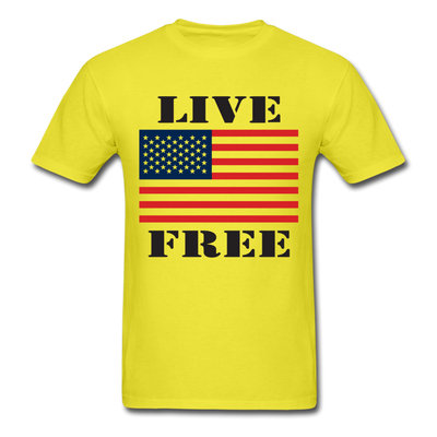 Live Free Unisex Classic T-Shirt - yellow