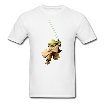 Yoda Lightsaber Unisex Classic T-Shirt - white