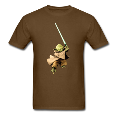Yoda Lightsaber Unisex Classic T-Shirt - brown