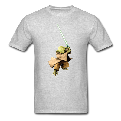 Yoda Lightsaber Unisex Classic T-Shirt - heather gray