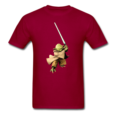 Yoda Lightsaber Unisex Classic T-Shirt - dark red