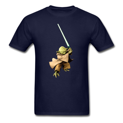 Yoda Lightsaber Unisex Classic T-Shirt - navy