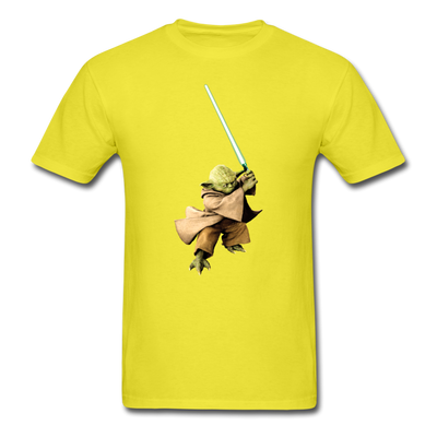 Yoda Lightsaber Unisex Classic T-Shirt - yellow