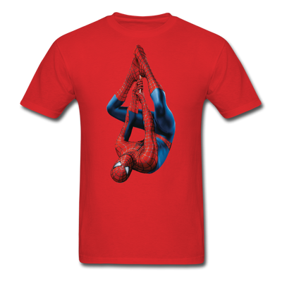Upside Down Spider-Man Unisex Classic T-Shirt - red