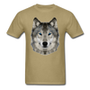 Wolf Head Unisex Classic T-Shirt - khaki