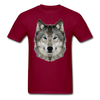 Wolf Head Unisex Classic T-Shirt - burgundy