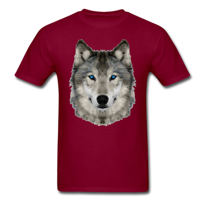 Wolf Head Unisex Classic T-Shirt - burgundy