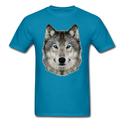 Wolf Head Unisex Classic T-Shirt - turquoise