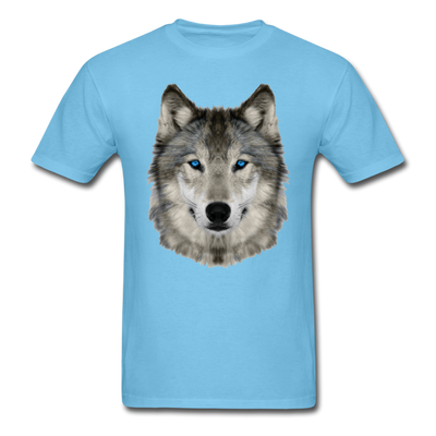 Wolf Head Unisex Classic T-Shirt - aquatic blue