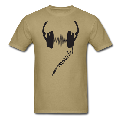 Headphones Music Unisex Classic T-Shirt - khaki