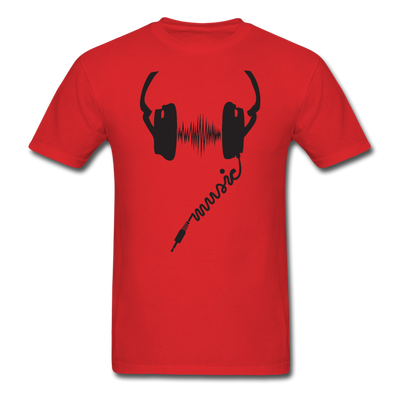 Headphones Music Unisex Classic T-Shirt - red