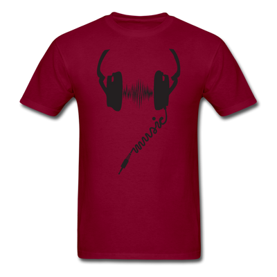 Headphones Music Unisex Classic T-Shirt - burgundy