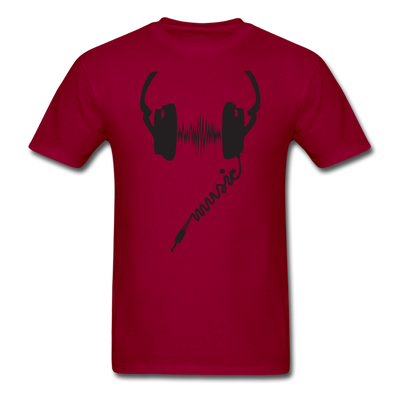 Headphones Music Unisex Classic T-Shirt - dark red