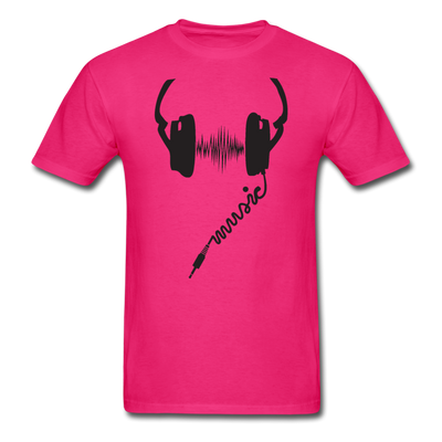 Headphones Music Unisex Classic T-Shirt - fuchsia