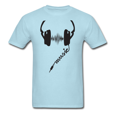 Headphones Music Unisex Classic T-Shirt - powder blue