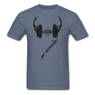 Headphones Music Unisex Classic T-Shirt - denim