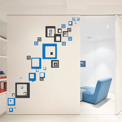 Peel and Stick Removable Square Wall Decals