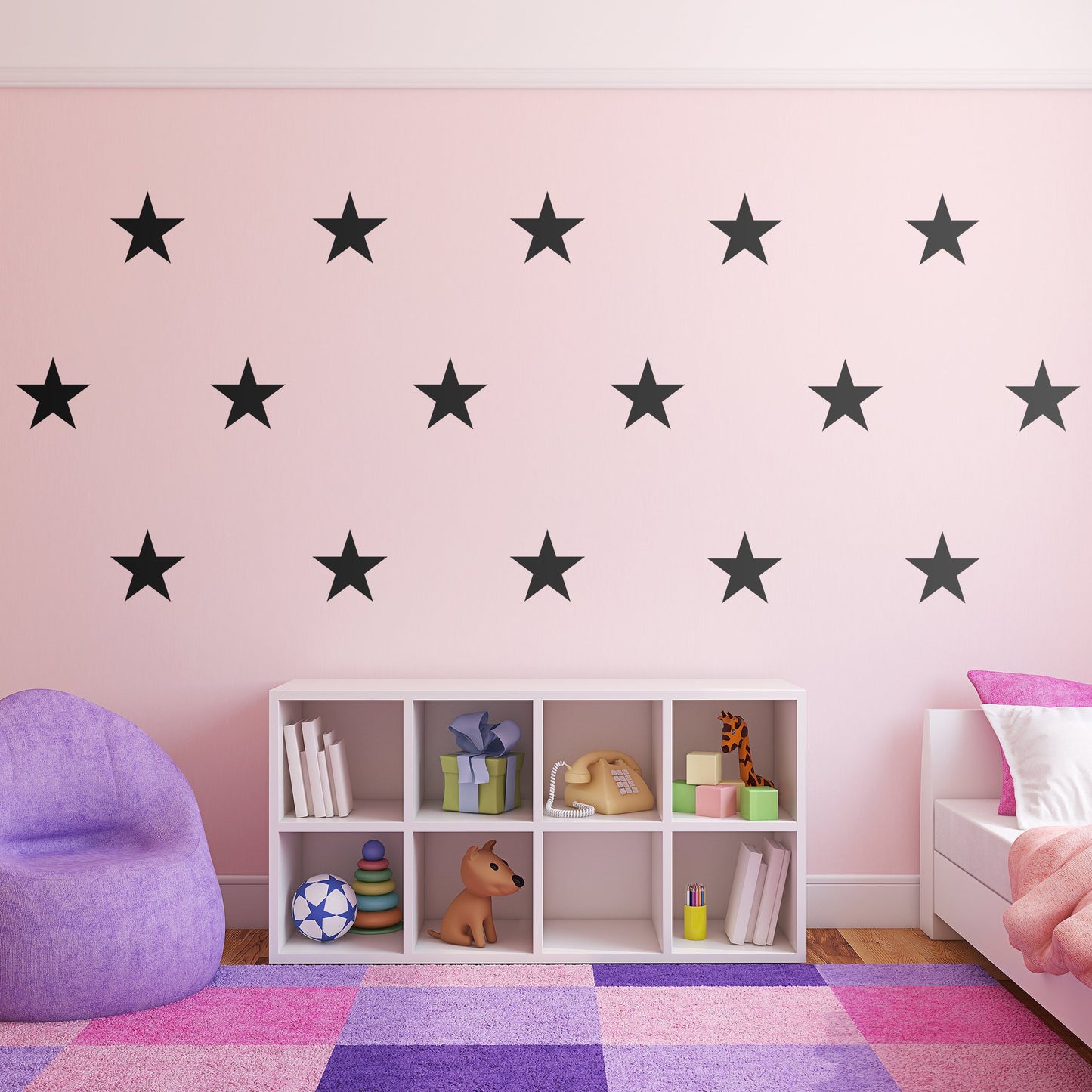 Peel and Stick Bedroom Stars Wall Decal